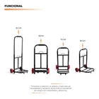 Carretilla Plegable Portátil 70 kg – Acero Reforzado y Mango Telescópico