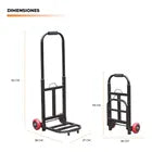 Carretilla Plegable Portátil 70 kg – Acero Reforzado y Mango Telescópico