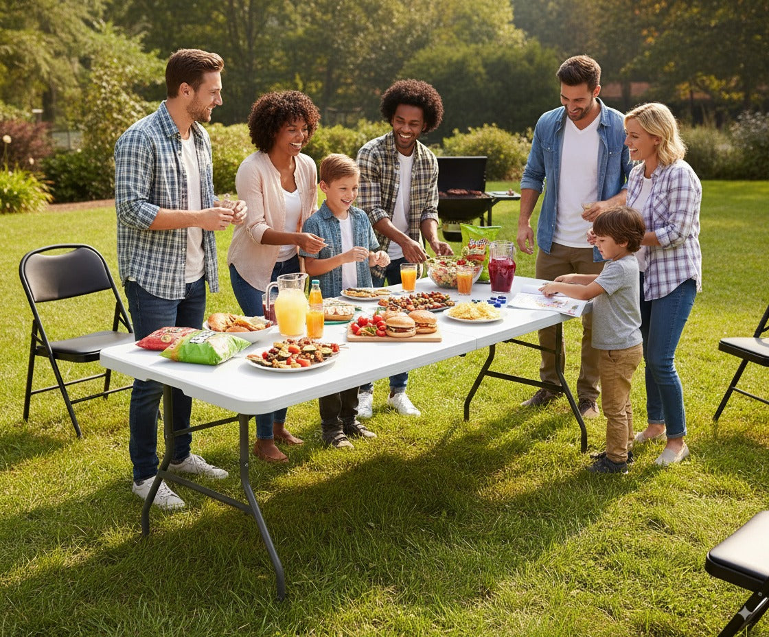 Mesa plegable portátil tipo portafolio